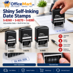 Shiny Self-Inking Stamp Date Sizes I S-826D, S-827D & S-828D