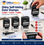 Shiny Self-Inking Stamp Date Sizes I S-826D, S-827D & S-828D