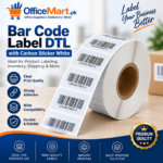 Bar Code Label DTL with Carbon Sticker White