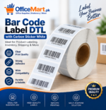 Bar Code Label DTL with Carbon Sticker White
