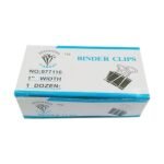 Diamond Binder Clips Black Pack of 12 - Image 2