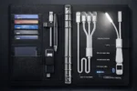 Executive Smart Charging Portfolio Diary with 10,000mAh Power Bank & Multi-Cable Organizer - Image 3
