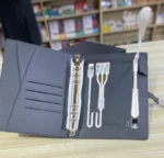 Executive Smart Charging Portfolio Diary with 10,000mAh Power Bank & Multi-Cable Organizer - Image 4