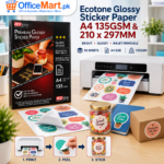 Ecotone Glossy Sticker Paper A4 135GSM & 210 x 297MM