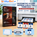 ECOTONE PVC I.D CARD MATERIAL 0.60 - ( A4 ) TONER MAX