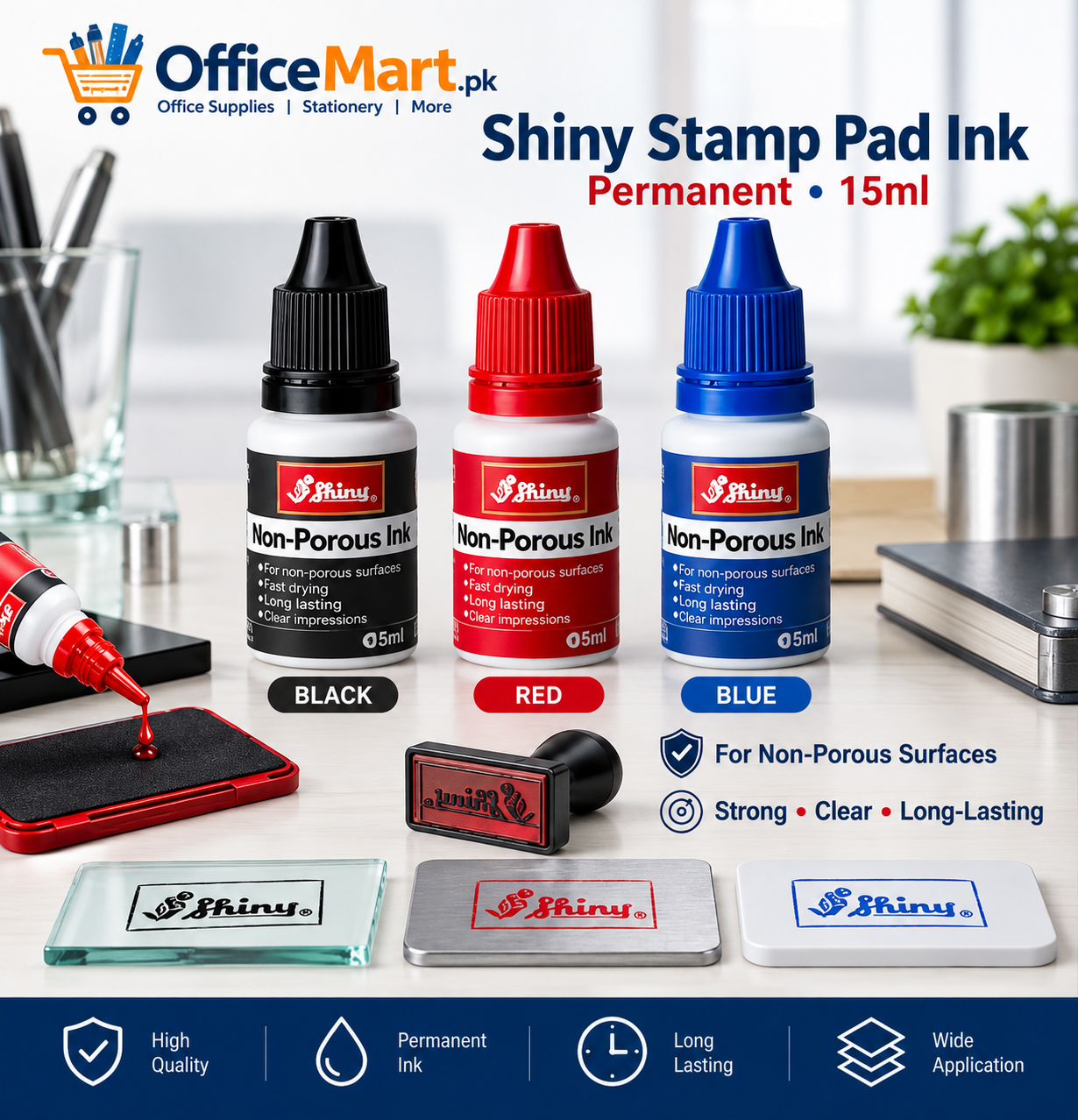 Shiny Stamp Pad Ink Permanent 15ml - Image 1