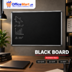 Black Board with Silver Steel Frame – Available in 1.5×2 ft, 2×3 ft & 3×4 ft